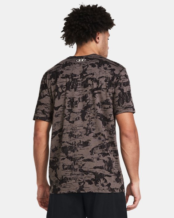 Men's Project Rock Payoff Printed Graphic Short Sleeve, Brown, pdpMainDesktop image number 1